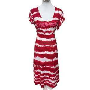 Love Moschino Tie Dye Knit Dress Women’s Size 4 Logo Midi Sheath Fit